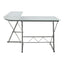 ESCRITORIO KINGSTRONG JM - 909GE CRISTAL ESMERILADO ESCR0360125 | Escritorio Uso de Oficina Tipo Secretarial | Base Estructura Metalica | Vidrio Esmerilado en "L" | Interior - ESCR0360125 - Mundo In - NOGAL BEAT - Escritorio