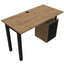 ESCRITORIO OFIK AREZZO 1052 | Escritorio Con Archivero Mod.133 | Archivero | Estructura Tubular Acero | Regatón Nivelador | Interior - 1052 - OFIK - NOGAL BEAT - Escritorio