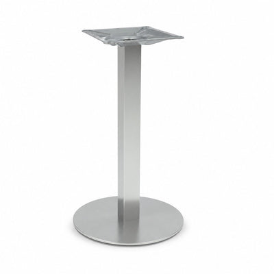 Estructura Alta para Mesa - VERSA STYLE BASE CATALUÑA ALTA - Pedestal Base de Plato de Acero Inoxidable Acabado Pulido - AL-CTA100 - VERSA - NOGAL BEAT - Estructura para Mesa