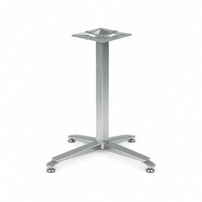 Estructura Baja para Mesa - VERSA STYLE BASE IBIZA - Pedestal en Forma de Cruz de Acero con Regatones Niveladores - AL-IB100 - VERSA - NOGAL BEAT - Estructura para Mesa