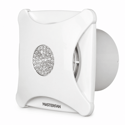 Extractor de Aire para Medios Baños - MASTERFAN DECO LED 4 - Blanco - Operación Silenciosa - DECO LED 4 - Masterfan - NOGAL BEAT - Extractor de Aire