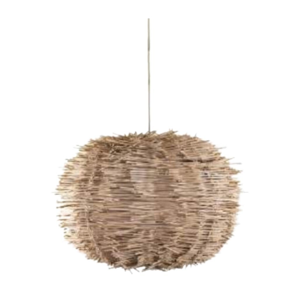 LÁMPARA NOGAL BEAT ERIZO MEDIANA | Lámpara para Sala de Estar | Rattan | Interior - ERIZO 25cm X D40cm - CAMCO - NOGAL BEAT - Lámparas