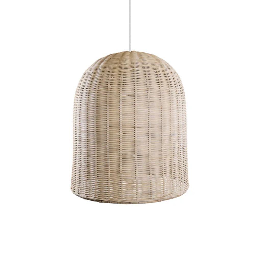 LÁMPARA NOGAL BEAT FLORETTA | Lámpara Decorativa | Mimbre | Natural | Grande | Interior - FLORETTA 74cm x 60cm - CAMCO - NOGAL BEAT - Lámparas