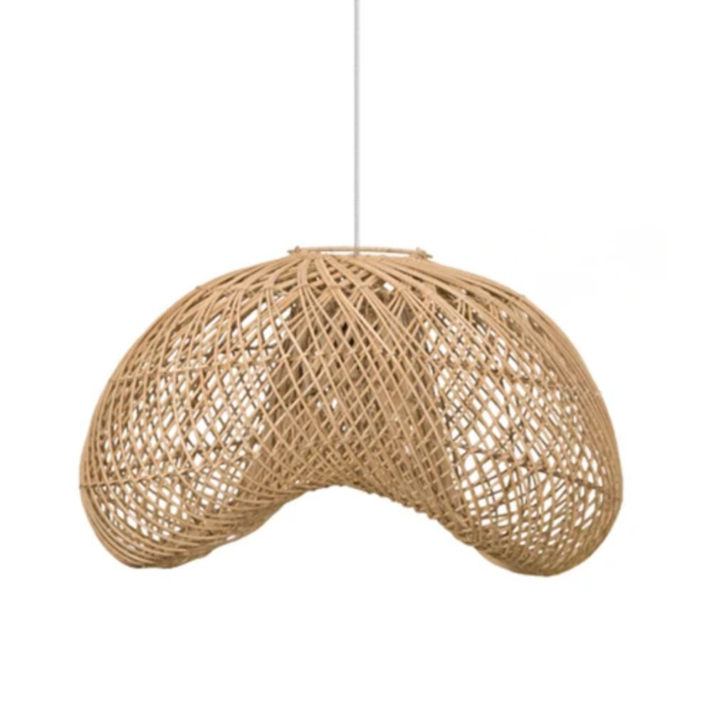 LÁMPARA NOGAL BEAT JALISCO | Lámpara Decorativa | Rattan | Natural | Mediana | Interior - JALISCO 37cm x 60cm x 40cm - CAMCO - NOGAL BEAT - Lámparas