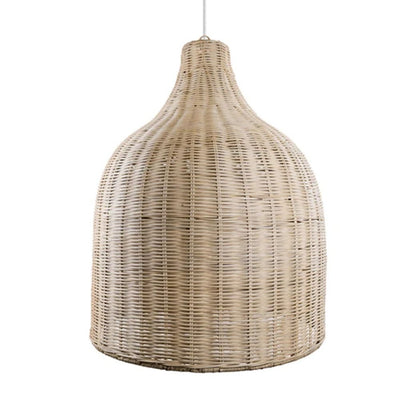 LÁMPARA NOGAL BEAT JIMENOZ | Lámpara Decorativa | Mimbre | Natural | Grande | Interior - JIMENOZ 64cm x 50cm - CAMCO - NOGAL BEAT - Lámparas