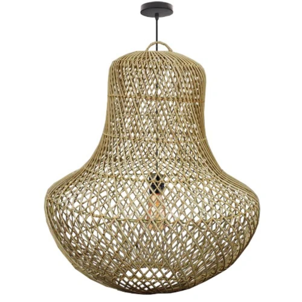 LÁMPARA NOGAL BEAT MOLI | Lámpara Decorativa | Rattan | Grande | Natural | Interior - MOLI 55cm x 50cm - CAMCO - NOGAL BEAT - Lámparas