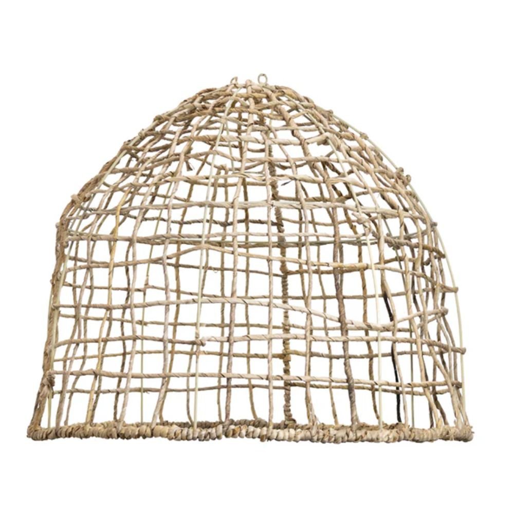 LÁMPARA NOGAL BEAT ORNO | Lámpara Decorativa | Cáscara de Plátano | Natural | Grande | Interior - ORNO 54cm x 68cm - CAMCO - NOGAL BEAT - Lámparas