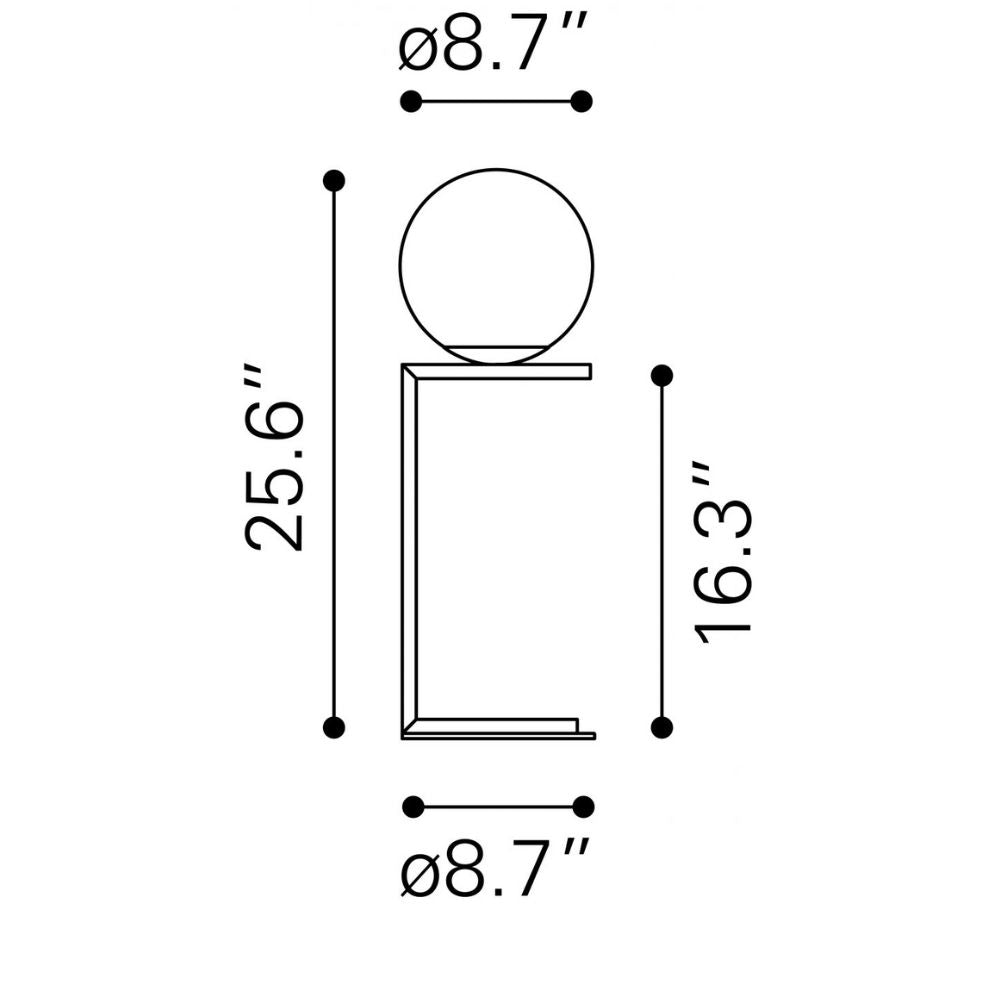 LÁMPARA ZUO BELAIR | Lámpara de Mesa para Escritorio | Latón Oro Blanco | Acero Galvanizado Vidrio Esmerilado | Interior - 56074 - Zuo - NOGAL BEAT - 