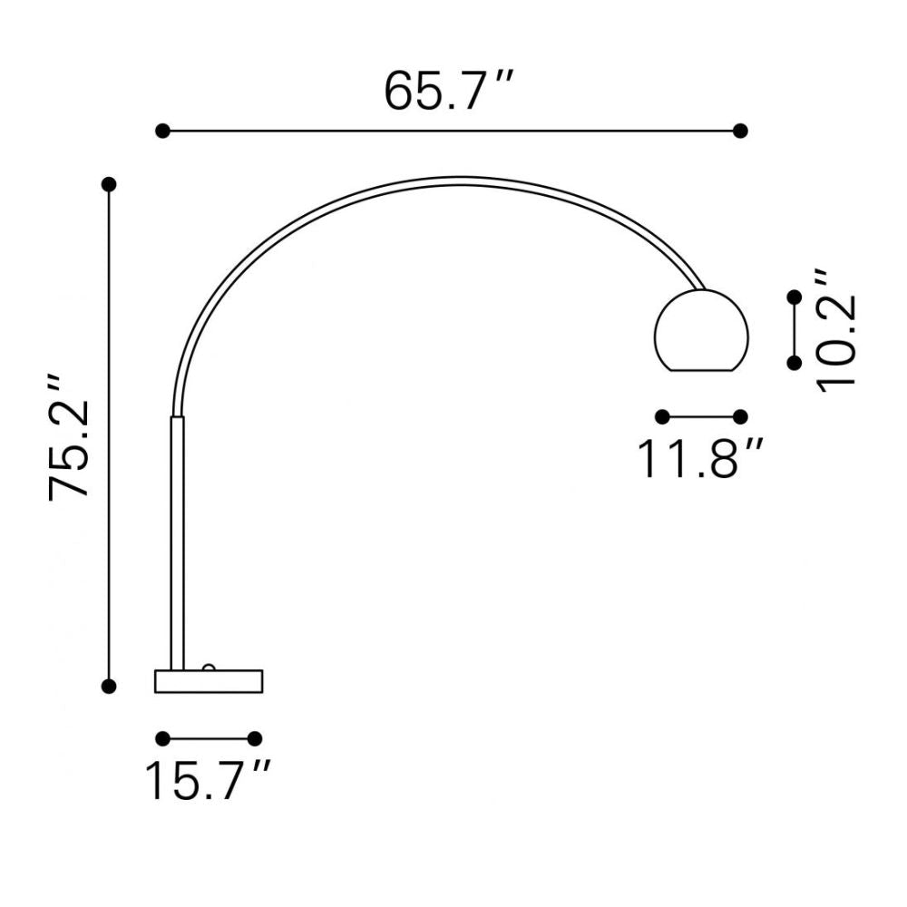 LÁMPARA ZUO GRIFFITH | Lámpara de Pie para Sala de Estar | Latón Oro Blanco | Acero Galvanizado Vidrio Esmerilado | Interior - 56071 - Zuo - NOGAL BEAT - 