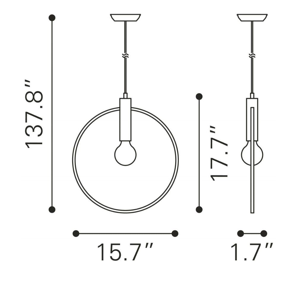 LÁMPARA ZUO IRENZA | Lámpara de Techo para Barra | Latón Oro | Acero Galvanizado | Interior - 56116 - Zuo - NOGAL BEAT - Lámparas