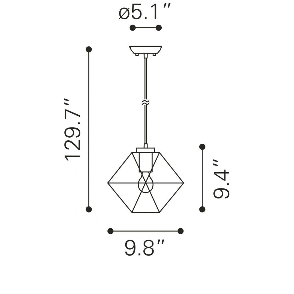 LÁMPARA ZUO JENNY | Lámpara de Techo para Sala de Estar | Latón Transparente | Acero Galvanizado Vidrio | Interior - 56122 - Zuo - NOGAL BEAT - 