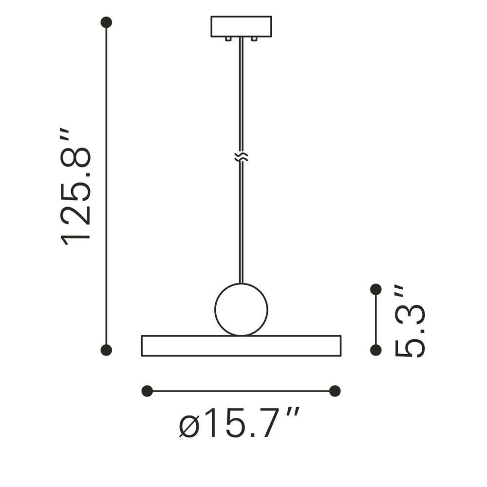 LÁMPARA ZUO MOZU | Lámpara de Techo para Comedor | Oro Negro | Acero Galvanizado Acero con Recubrimiento en Polvo | Interior - 56105 - Zuo - NOGAL BEAT - 