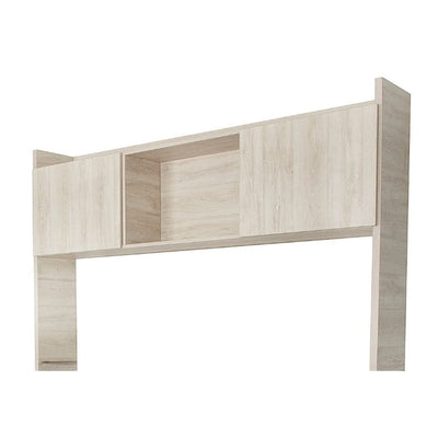 LIBRERO NOGAL BEAT DESKA - U 175 | Librero sobre Credenza para Escritorio Ejecutivo de Oficina | Melamina | Interior - Deska - U 1.75 x .30 x 1.10 - ALBAR - NOGAL BEAT - Librero