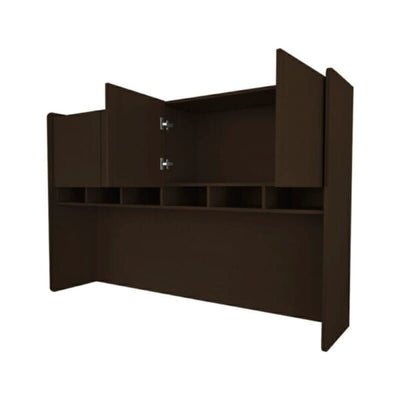 LIBRERO OFIK ELITE 218 | Librero Sobre Credenza | 4 Puertas | Canto PVC | Chapas Bisagras Importadas | Interior - 218 - OFIK - NOGAL BEAT - Librero