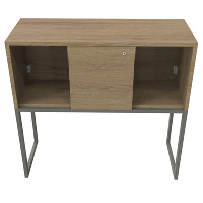 LIBRERO OFIK URBAN 890 | Librero para Credenza 608 | Soporte Acero | Regatones Niveladores | Jaladeras Metal | Interior - 890 - OFIK - NOGAL BEAT - librero