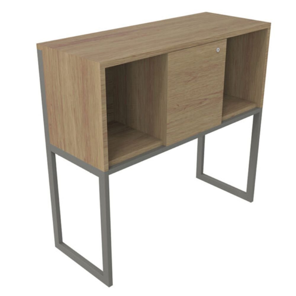 LIBRERO OFIK URBAN 890 | Librero para Credenza 608 | Soporte Acero | Regatones Niveladores | Jaladeras Metal | Interior - 890 - OFIK - NOGAL BEAT - librero