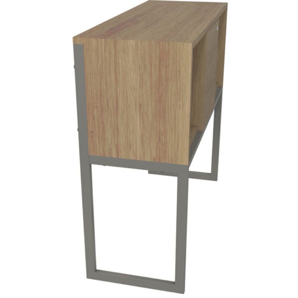 LIBRERO OFIK URBAN 890 | Librero para Credenza 608 | Soporte Acero | Regatones Niveladores | Jaladeras Metal | Interior - 890 - OFIK - NOGAL BEAT - librero