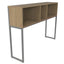 LIBRERO OFIK URBAN 891 | Librero para Credenza 609 | Estructura Acero | Regatones Niveladores | Melamina | Acero | Jaladeras Metal | Interior - 891 - OFIK - NOGAL BEAT - Librero