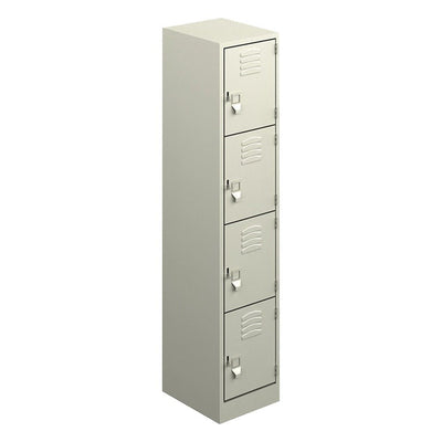 Locker Metálico para Gimnasio - GEBESA ARCHIVO Y ALMACENAJE - Frente 38 cm - 4 Puertas Estándar - GAA744 - GEBESA - NOGAL BEAT - Archivero