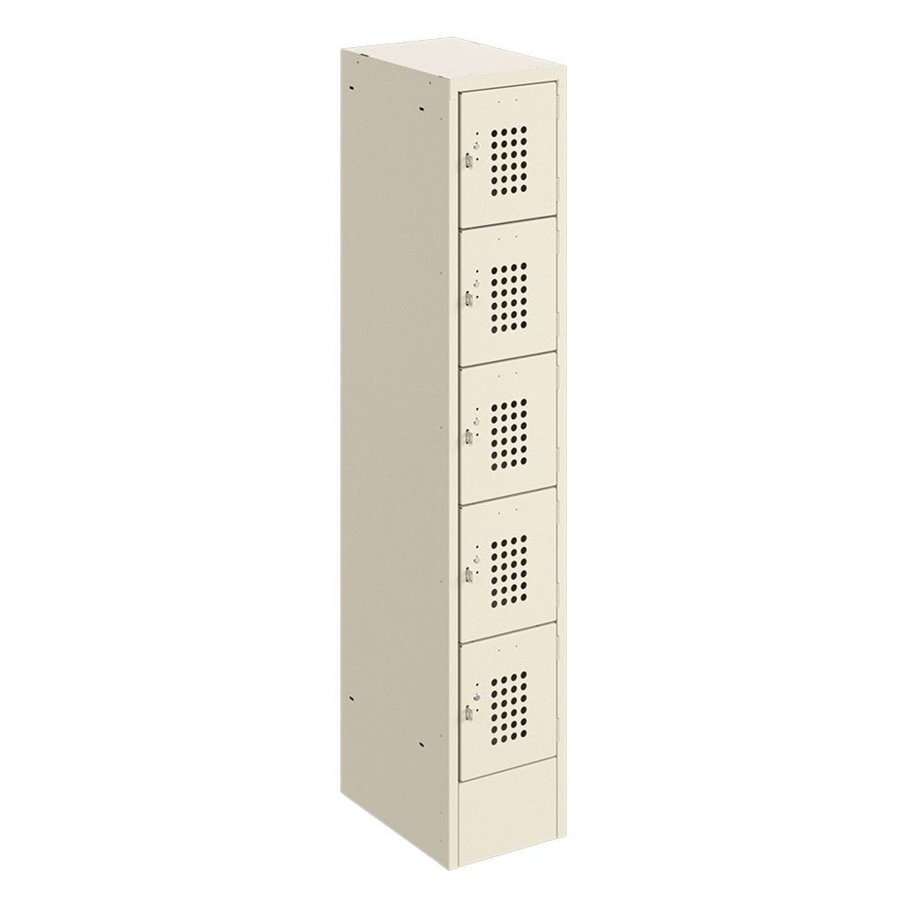 Locker Metálico para Oficina - GEBESA BRIK - Frente 30 cm - 5 Puertas - Fondo 45 cm - GAA7851867 - GEBESA - NOGAL BEAT - Archivero