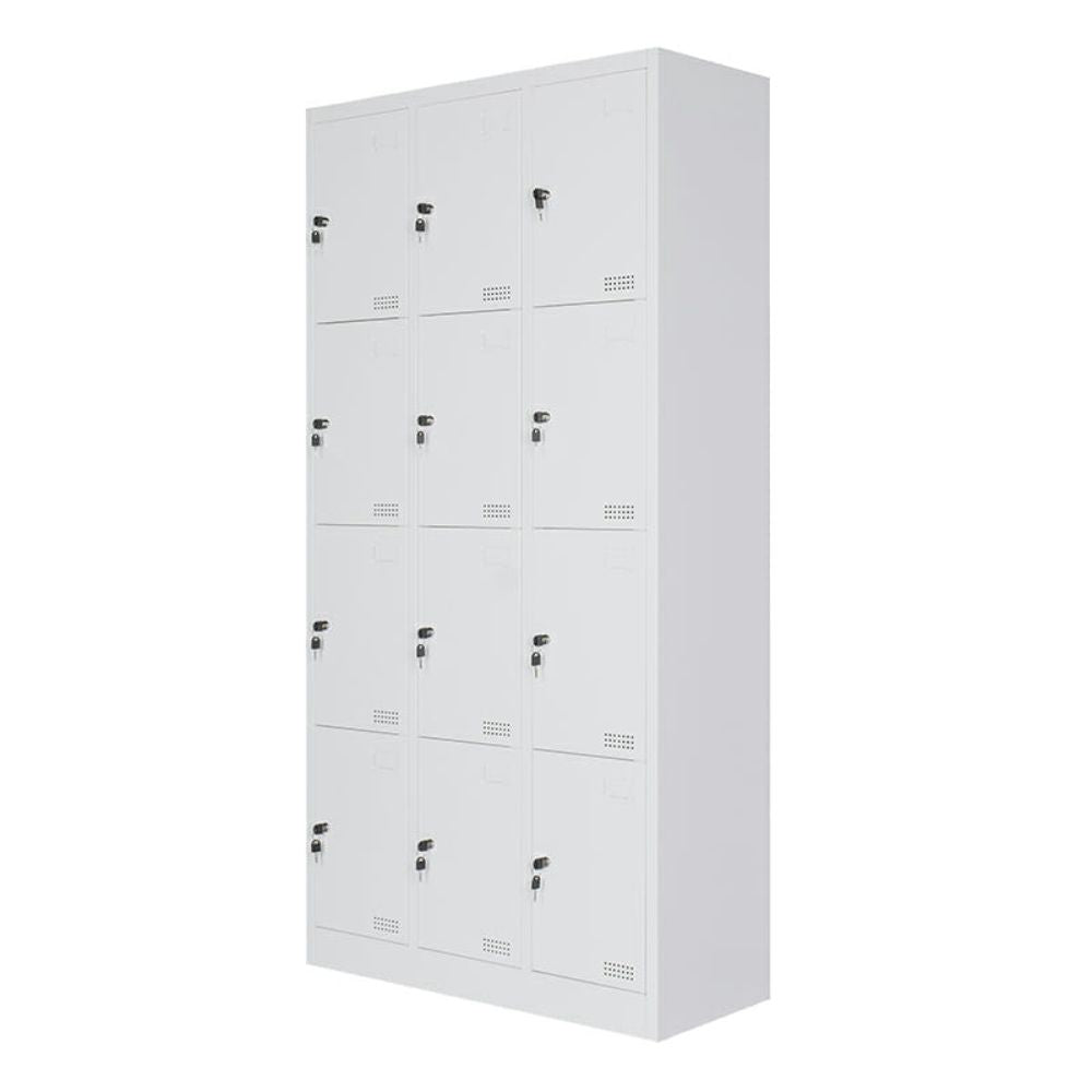 LOCKER OFIK 1107 | Locker para Oficina | 12 Puertas | Metalico | MC Blanco | Interior - 1107 - OFIK - NOGAL BEAT - Mobiliario