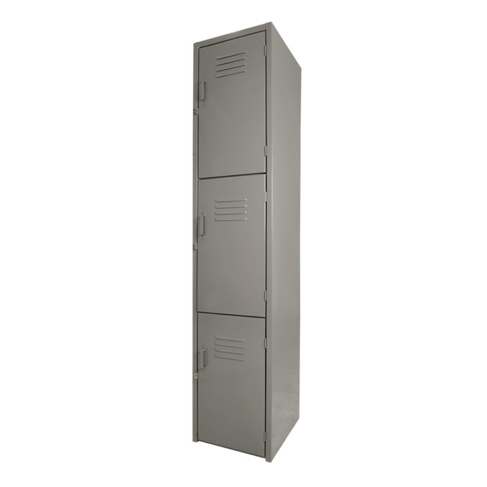 LOCKER OFIK 314 | Locker para Empresa | 3 Puertas | Lamina Acero Rolada | Interior - 314 - OFIK - NOGAL BEAT - Mobiliario