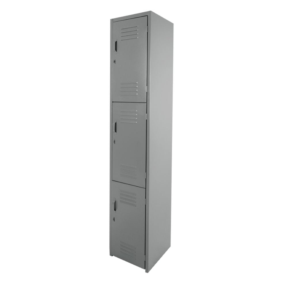 LOCKER OFIK 314 | Locker para Empresa | 3 Puertas | Lamina Acero Rolada | Interior - 314 - OFIK - NOGAL BEAT - Mobiliario