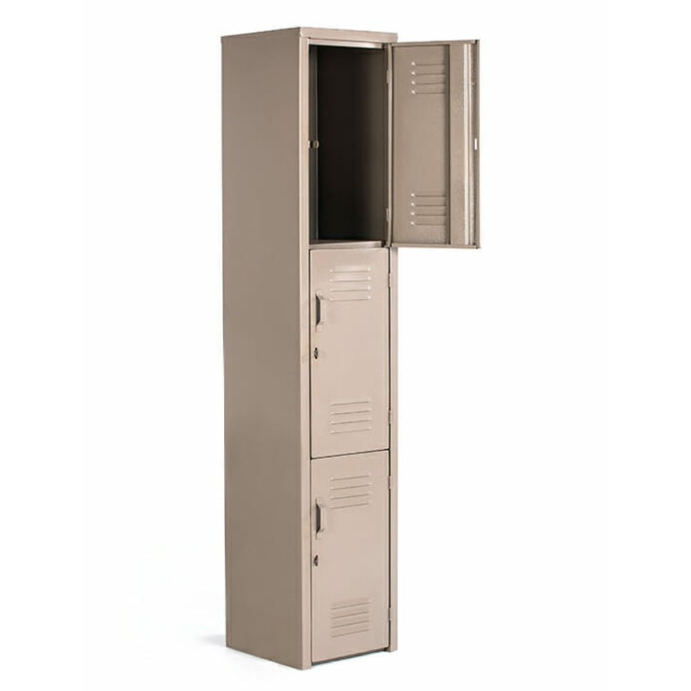 LOCKER OFIK 314 | Locker para Empresa | 3 Puertas | Lamina Acero Rolada | Interior - 314 - OFIK - NOGAL BEAT - Mobiliario