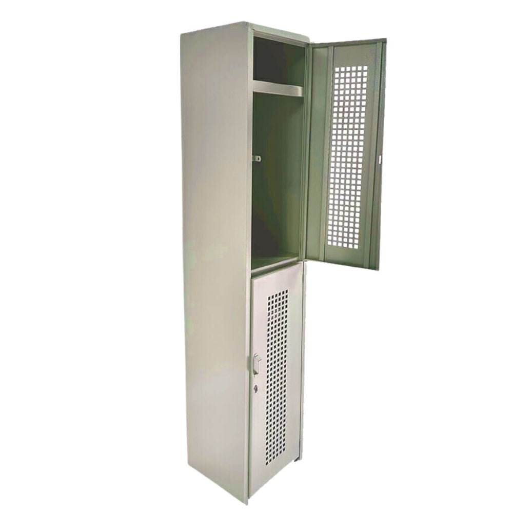 LOCKER OFIK 318 | Locker para Empresa | 2 Puertas | Perforado | Interior - 318 - OFIK - NOGAL BEAT - Mobiliario