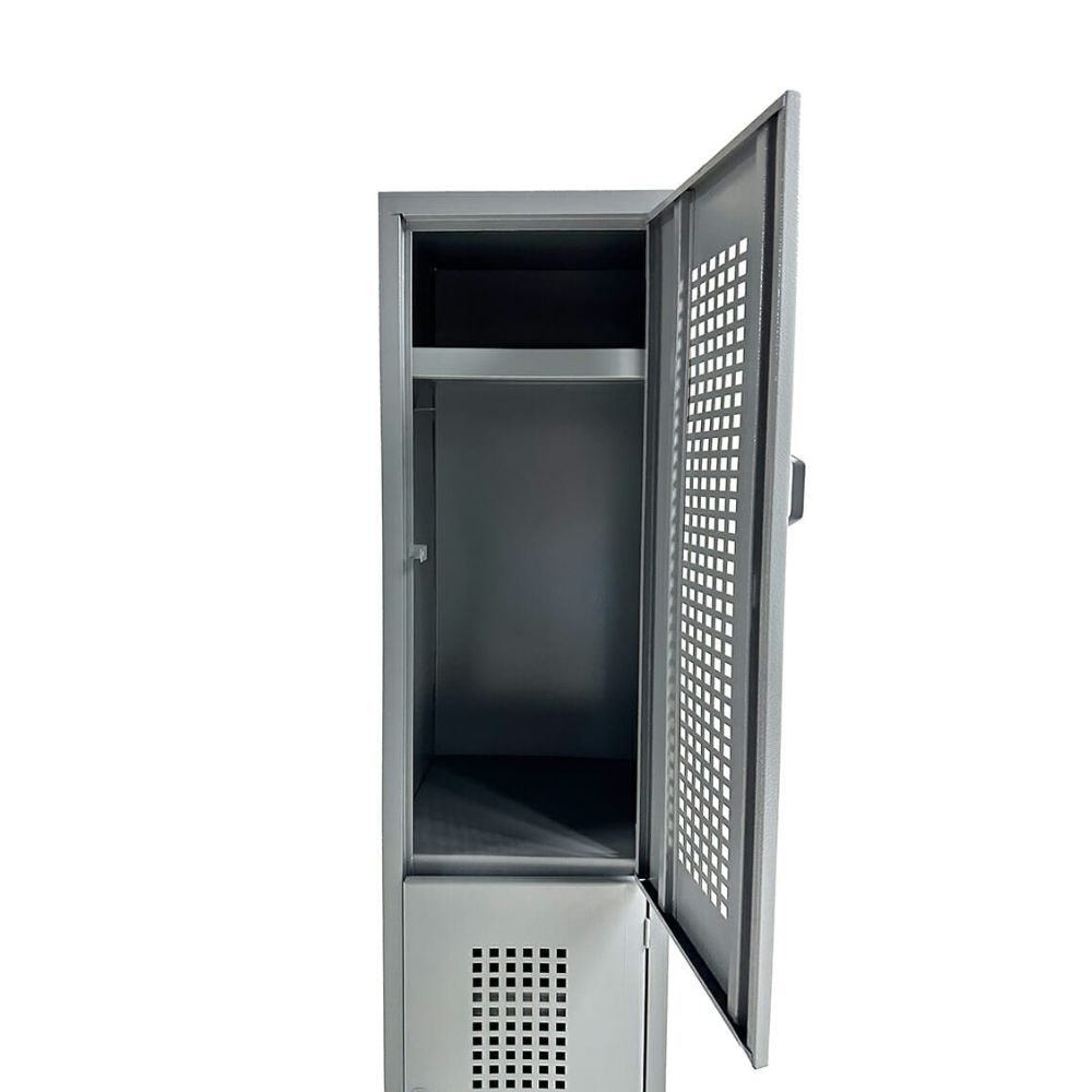 LOCKER OFIK 318 | Locker para Empresa | 2 Puertas | Perforado | Interior - 318 - OFIK - NOGAL BEAT - Mobiliario