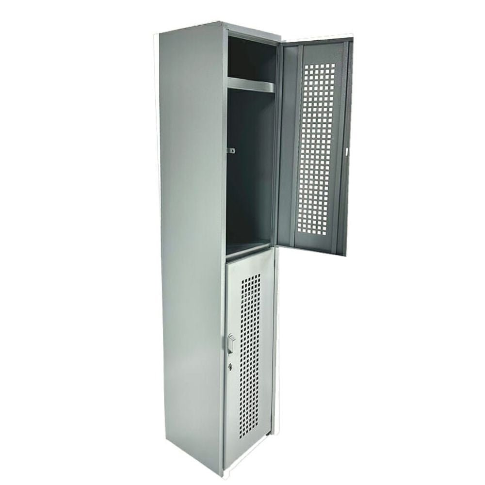 LOCKER OFIK 318 | Locker para Empresa | 2 Puertas | Perforado | Interior - 318 - OFIK - NOGAL BEAT - Mobiliario