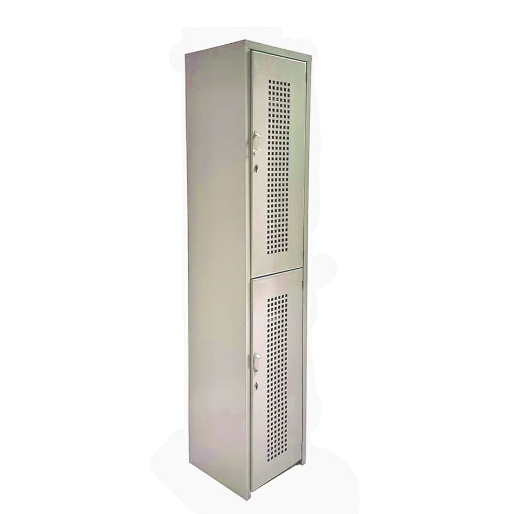 LOCKER OFIK 323 | Locker para Empresa | 2 Puertas | Perforado | Interior - OFK 323 - OFIK - NOGAL BEAT - Mobiliario