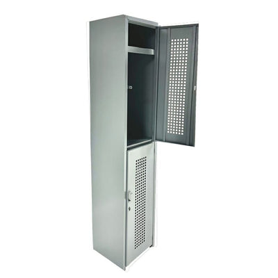 LOCKER OFIK 323 | Locker para Empresa | 2 Puertas | Perforado | Interior - OFK 323 - OFIK - NOGAL BEAT - Mobiliario