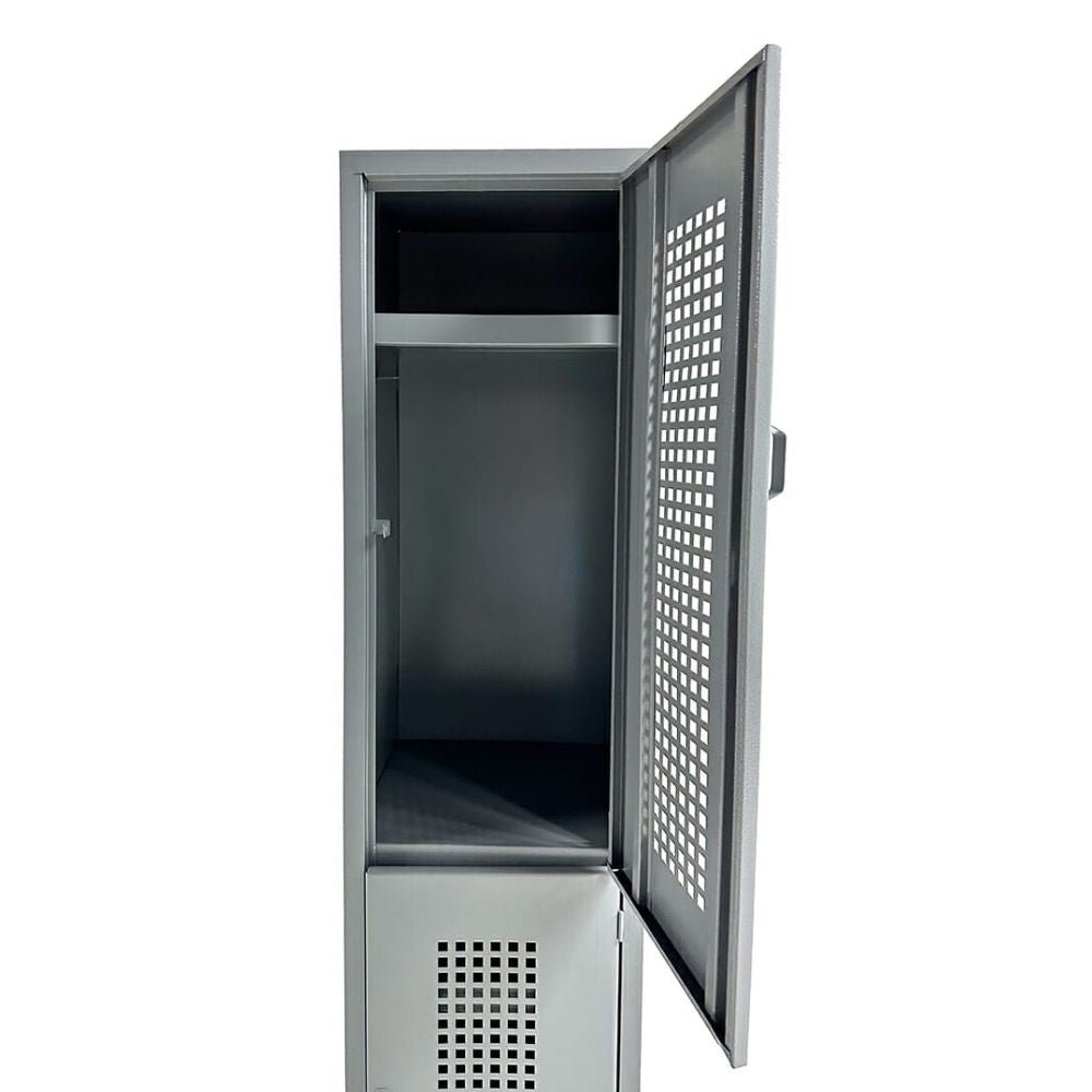 LOCKER OFIK 323 | Locker para Empresa | 2 Puertas | Perforado | Interior - OFK 323 - OFIK - NOGAL BEAT - Mobiliario