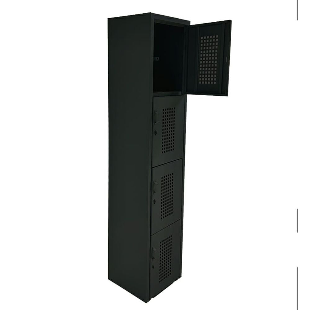 LOCKER OFIK 325 | Locker para Empresa | 4 Puertas | Perforado | Interior - 325 - OFIK - NOGAL BEAT - Mobiliario