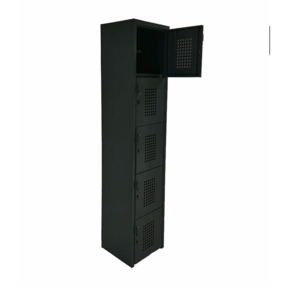 LOCKER OFIK 326 | Locker para Empresa | 5 Puertas | Perforado | Interior - 326 - OFIK - NOGAL BEAT - Mobiliario