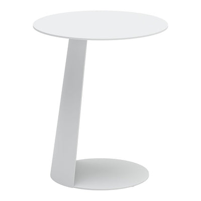 Mesa Auxiliar de Terraza para Áreas de Estar - ZUO SUNNY ISLES - Blanco - Estructura y Cubierta en Aluminio con Recubrimiento en Polvo - 704020 - Zuo - NOGAL BEAT - Mesa de Terraza