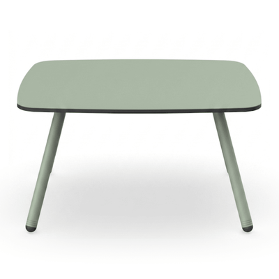 Mesa Auxiliar para Exterior - RESOL ANOU 4 PATAS - Varios Colores - Tablero HPL y Patas de Metal Pintado con Acabado Texturizado - 07068 - Resol - NOGAL BEAT - Mesa de Terraza