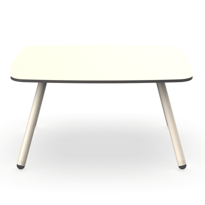Mesa Auxiliar para Exterior - RESOL ANOU 4 PATAS - Varios Colores - Tablero HPL y Patas de Metal Pintado con Acabado Texturizado - 07066 - Resol - NOGAL BEAT - Mesa de Terraza