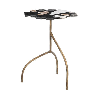 Mesa Auxiliar para Sala de Espera - ZUO BAIA - Multicolor - Cubierta de Terrazo y Estructura de Hierro Forjado - 110603 - Zuo - NOGAL BEAT - Mesa Comercial Interior