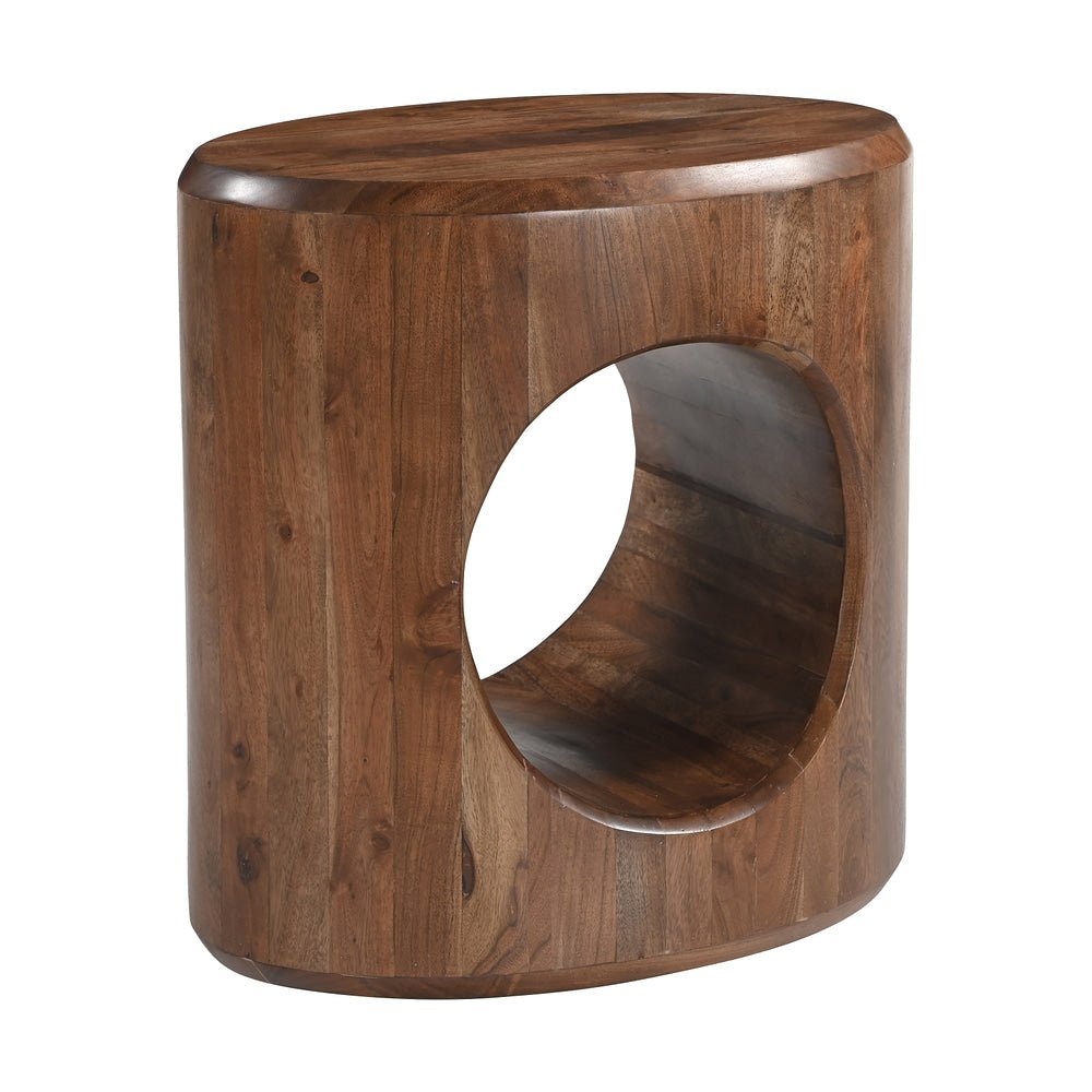 Mesa Auxiliar para Sala de Espera - ZUO CAVO - Café - Estructura y Cubierta en Madera de Acacia - 110969 - Zuo - NOGAL BEAT - Mesa Comercial Interior