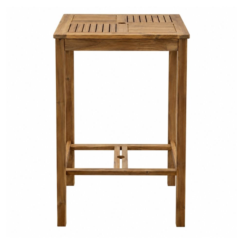 Mesa Bar de Terraza para Hotel - NOGAL BEAT MABEL - Natural - Madera de Acacia - MESA BAR MABEL 68 x 68 Natural - CAMCO - NOGAL BEAT - Mesa de Terraza