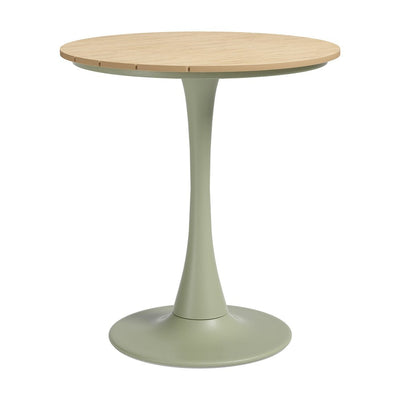 Mesa Bistró de Terraza para Spa - ZUO OSWEGO - Verde - Cubierta de Compuesto de Madera y Plástico y Estructura de Acero con Recubrimiento en Polvo - 704315 - Zuo - NOGAL BEAT - Mesa de Terraza