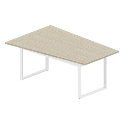 Mesa Colaborativa Bote para Sala de Capacitación - GEBESA VENTI - Frente 180 cm - Cubierta de Aglomerado y Base de Acero - GDVE572180CN - GEBESA - NOGAL BEAT - Mesa de Juntas