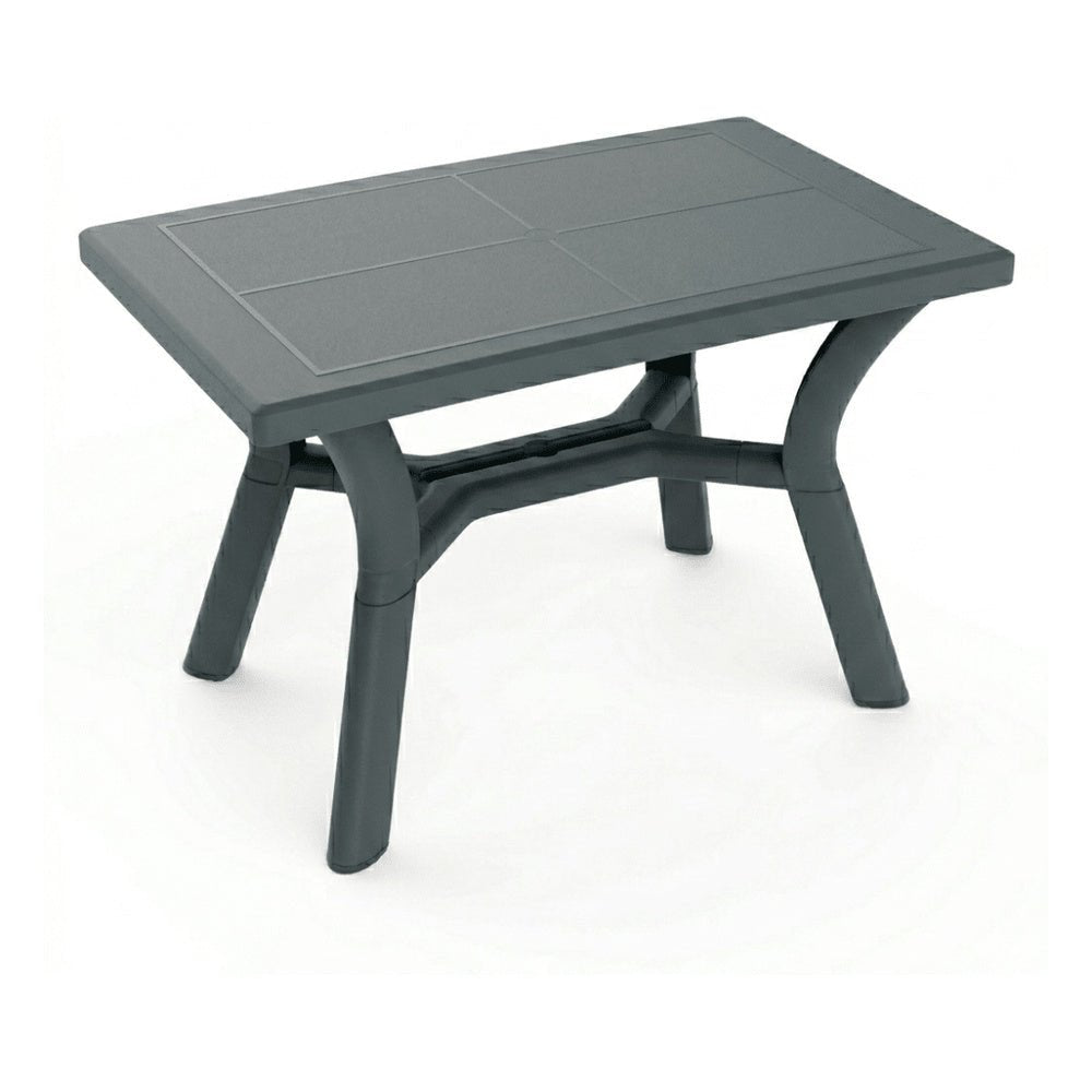 Mesa Comercial al Aire Libre Agujero Parasol - RESOL DALIA 115 X 72 RECYCLED - Varios Colores - Polipropileno Reciclado - Tacos Antideslizantes y Protección UV - 06680 - Resol - NOGAL BEAT - Mesa de Terraza