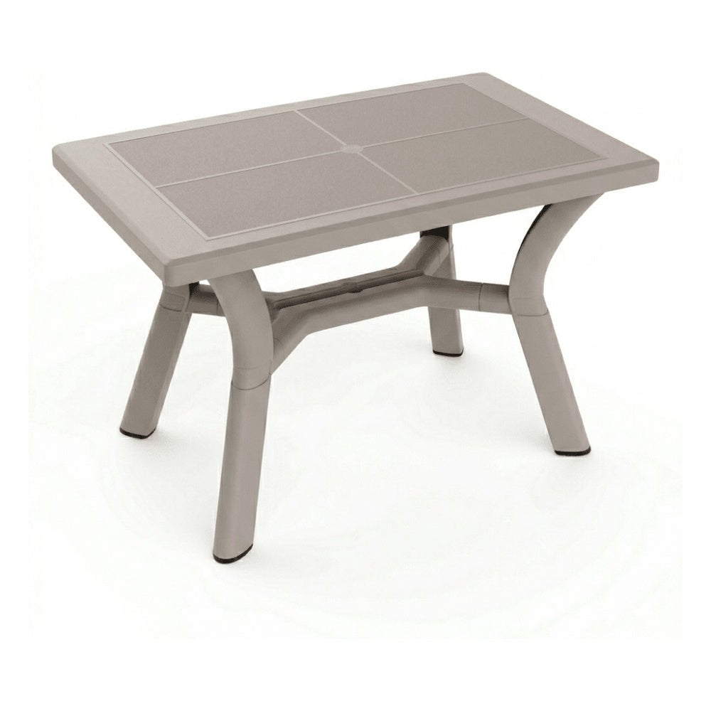 Mesa Comercial al Aire Libre Agujero Parasol - RESOL DALIA 115 X 72 RECYCLED - Varios Colores - Polipropileno Reciclado - Tacos Antideslizantes y Protección UV - 06681 - Resol - NOGAL BEAT - Mesa de Terraza