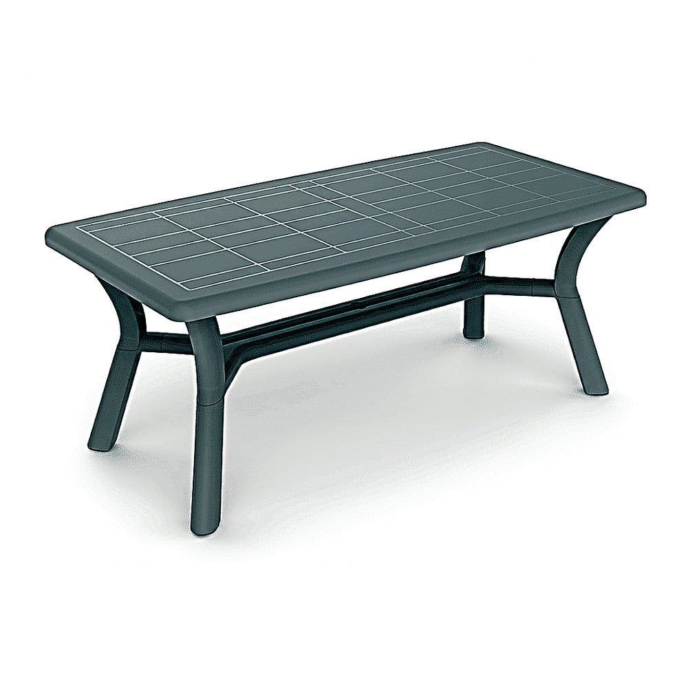 Mesa Comercial al Aire Libre Agujero Parasol - RESOL DALIA 180 X 90 - Varios Colores - 4 Puntas Enlazadas con Tacos Antideslizantes y Protección UV - 06676 - Resol - NOGAL BEAT - Mesa de Terraza