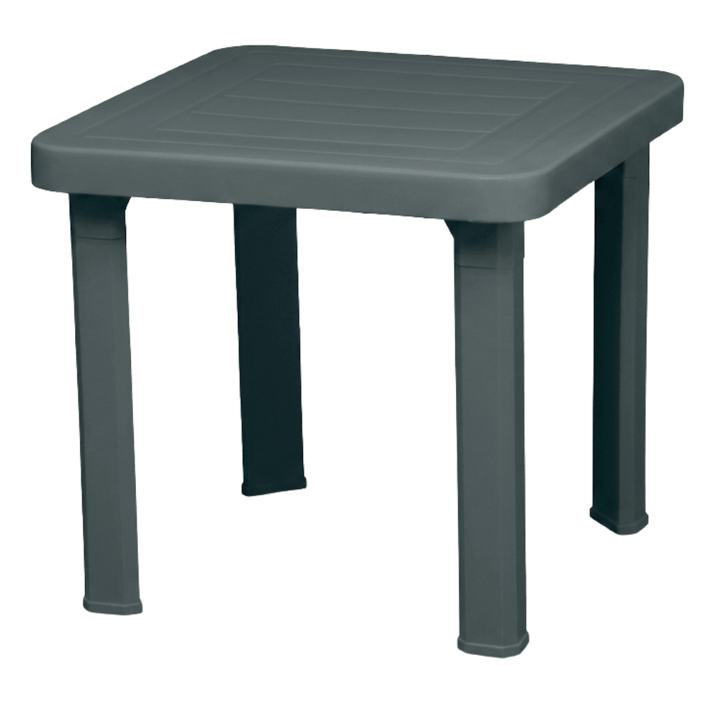 Mesa Comercial al Aire Libre Baja - RESOL ANDORRA - varios Colores - 4 Puntas con Patas Embutidas y Protección - 06709 - Resol - NOGAL BEAT - Mesa de Terraza