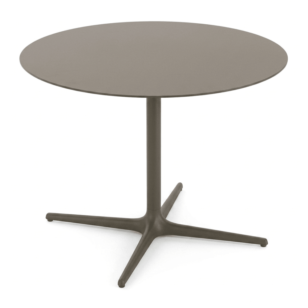 Mesa circular RESOL TOLEDO XL de 100 cm con estructura de aluminio y sobre de compacto fenólico HPL