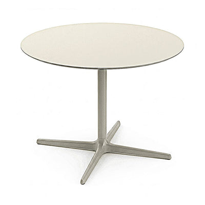 Mesa Comercial al Aire Libre Circular Baja - RESOL TOLEDO XL - Varios Colores - Estructura de Aluminio y Sobre Compacto Fenólico - 05876 - Resol - NOGAL BEAT - Mesa de Terraza